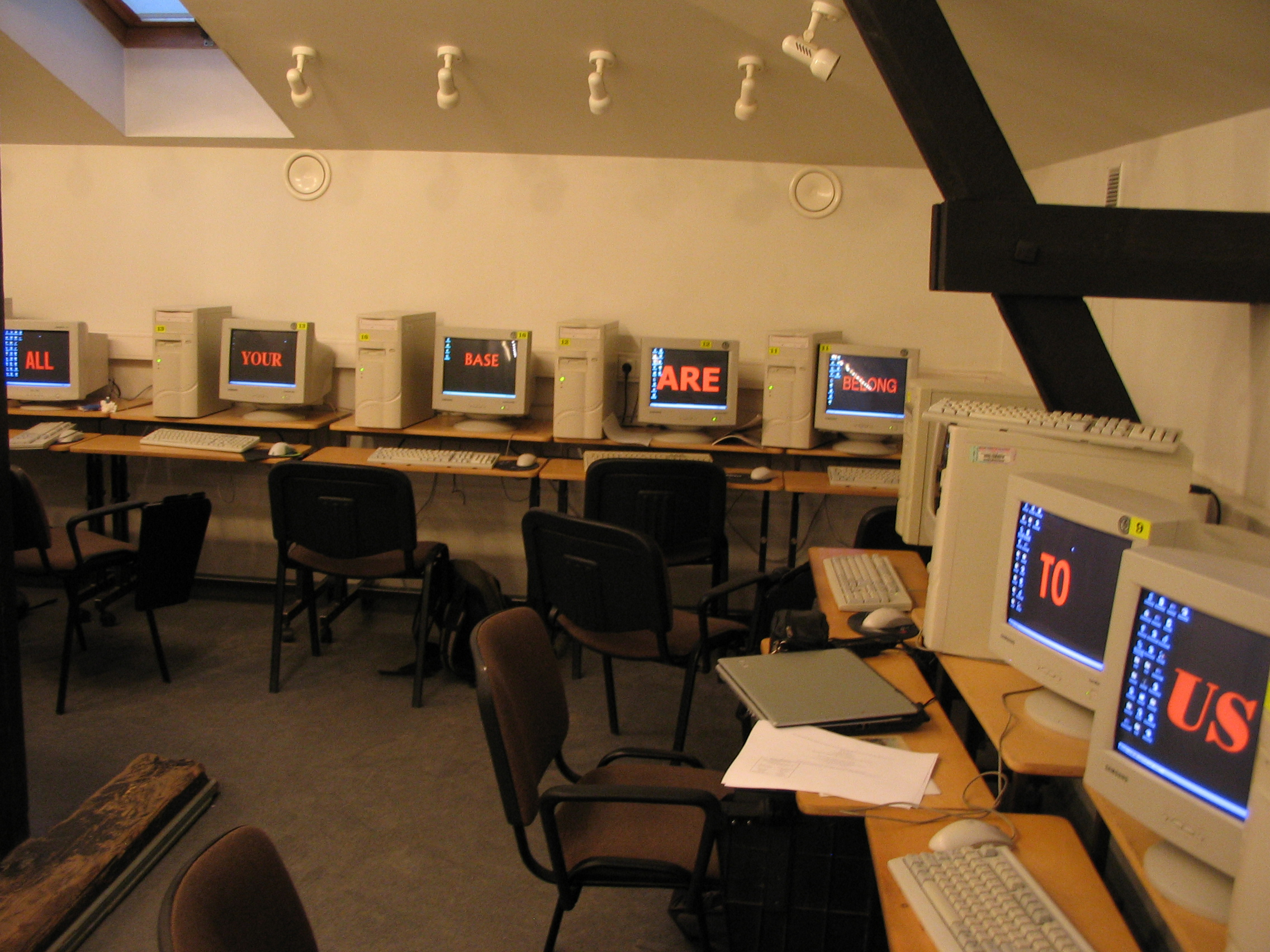 Professionals attending a database administration lecture